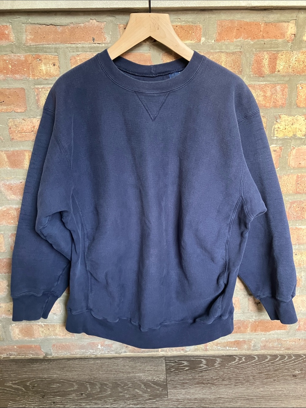 vintage Gap Athletic Sweats reverse weave crewneck sweatshirt in navy blue.